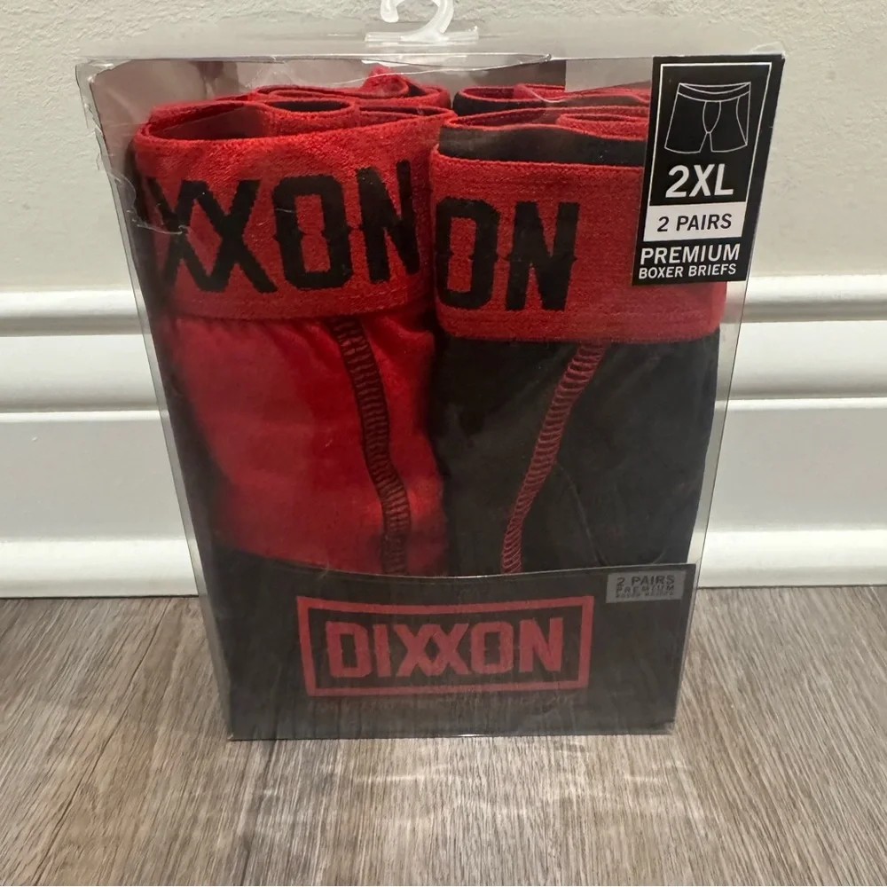 DIXXON Premium Boxer Brief 2 Pairs in Black Red